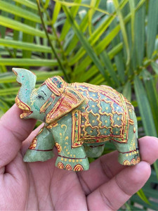 Hand Carved Hand Painted Natural Green Aventurine <b>Elephant</b> Statue Crystal Decor OEM ODM Wholesale Supplier - Product Image 4