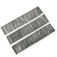 Ensemble de 3 lames Ahmad Fabric de 12 pouces en acier Damas, motif torsadé, qualité industrielle, à bord droit et pointe tombante, épaisseur 3 mm