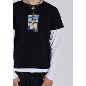 เสื้อยืดโอเวอร์ไซส์ผ้าคอตตอนหนาสองชั้น แขนยาว 2 1  แบบยูนิเซ็กซ์ สำหรับสกรีนลาย  รับผลิตตามแบบ OEM - Product Image 4
