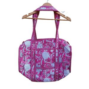 Bolso Tote Acolchado de Color Sólido Ligero al por Mayor, Bolso de Hombro de Algodón de Gran Capacidad para Mujer, Todas las Temporadas, VertexIndiaCorp - Product Image 1