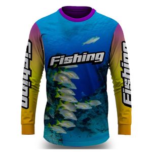 Camisa de Pesca Personalizada para Hombre, UPF 50, Secado Rápido, Transpirable, Manga Larga, Sublimación, Ropa de Pesca para Exteriores, Uniforme de Equipo - Product Image 1