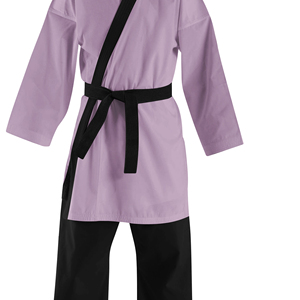 Women's Mixed Martial Arts Uniform Purple Top Black Pants 100% Cotton Breathable Durable Regular Fit <b>Athletic</b> Adult - Product Image 6