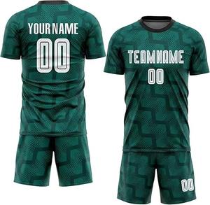 Uniforme de Fútbol Personalizado de Moda, Conjunto de Camiseta Verde Sublimada, Transpirable, de Secado Rápido, Equipación de Fútbol OEM, Ropa de Entrenamiento y Partido - Product Image 6