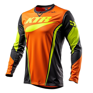 Manufactures Custom Made Hot Selling Long Sleeve Sublimation Motocross Jersey Downhill Auto Racing Wear Motocross Jerseys - Product Image 5