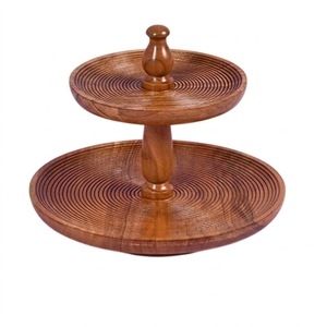 Rustic 3-Tier Wooden Cake <b>Stand</b> Natural Wood Cupcake Tower Serving Tray For Wedding Birthday Party Afternoon <b>Tea</b> Dessert Display - Product Image 3