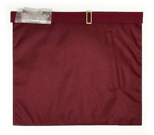 Delantal de Estafeta Provincial Blanco y Granate, Regalia Masónica, Ceremonial de Logia, Vestimenta Fraternal Premium - Product Image 4