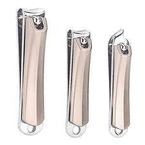 Coupe-ongles professionnel en acier au carbone, droit/courbé, à pointe, pour ongles de pieds et de mains, à large ouverture, durable, pour salon - Product Image 1