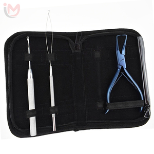Kit Profesional de Herramientas para Extensiones de Cabello Chapadas en Oro, Set Completo para Fabricación y Tejido de Pelucas con Tijeras, Alicates y Agujas OEM - Product Image 4