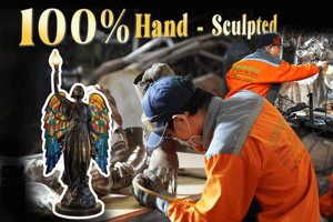 Escultura de hierro forjado de mano sosteniendo un martillo, moderna, antigua, resistente a la intemperie, para decoración del hogar, regalos, artesanías, diseño 3D personalizable - Product Image 4