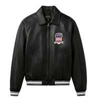 Veste en cuir Avirex pour homme, couleur noir jais, respirante, coupe-vent, haute qualité, collection hiver, veste en cuir Avirex pour homme