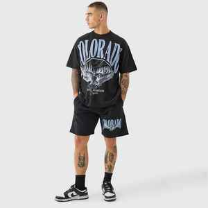 Shorts en coton noir uni tricotés pour hommes – Style décontracté et respirant pour l'été – Ensemble imprimé pour soirées décontractées – Classe élite OEM ODM - Product Image 1