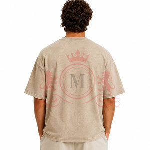 Camiseta Casual de Moda con Hombros Caídos, Efecto Desgastado por el Sol, con Construcción de Algodón Suave y Comodidad Relajada para el Día a Día - Product Image 2
