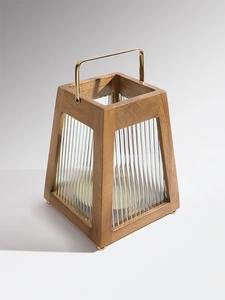 Farol Cuadrado Texturizado Hecho a Mano de Madera de Mango para Decoraciones de Navidad y Cumpleaños - Product Image 4