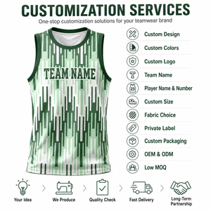 เสื้อบาสเก็ตบอลเยาวชนแบบสั่งทำพิเศษ ไซส์พลัส แขนกุด สำหรับทีม แห้งเร็ว ชุดทีมสโมสร รับผลิตแบบ OEM ODM - Product Image 4