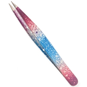 Pince à extensions de cheveux en acier inoxydable dégradé avec nano-grip, pointe fine, outil d'extension de cils, marque privée, usage professionnel en salon - Product Image 3