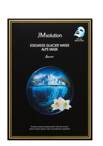 Masque JMSOLUTION EDELWEISS GLACIER WATER ALPS SNOW |   30ML*10EA |   Hydratant pour peaux sensibles |   Hyaluronate de sodium |   K-beauty - Product Image 1