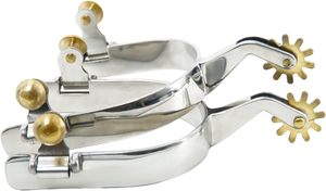 Espuelas de Caballo de Alta Calidad con Correa de Cuero, Logotipo Personalizado, Espuelas de Caballo Occidentales de Acero Inoxidable con Servicios OEM y ODM - Product Image 2