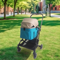 Poussette pliable légère et confortable à 4 roues en aluminium pour animaux de compagnie, transporteur pour chats et petits chiens, amortisseurs, capacité 20 kg, respirante
