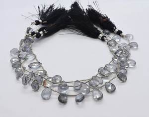 ลูกปัดคริสตัลทรงลูกแพร์เคลือบผิวธรรมชาติ AAA ขนาด 6x8-9x11 มม. ลูกปัดพลอยคริสตัลทรงลูกแพร์เคลือบผิวธรรมชาติ - Product Image 4