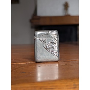 Assured Quality Vintage Aluminum Match Case With Embossed Woman Design Durable Household Use - Product Image 3