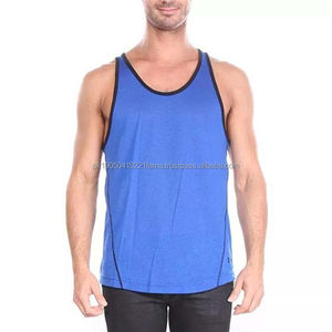 Camiseta sin Mangas de Punto para Hombre, de Secado Rápido, Transpirable, Ecológica, Ajustada, de Algodón y Poliéster, para Correr, Gimnasio, Fitness, Venta al por Mayor - Product Image 1