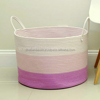 Panier de rangement pour bébé en 100% coton Panier de rangement pour pépinière Panier de rangement pour organiser tous les trucs pour gérer les paniers muraux de l'Inde