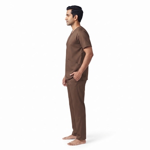 Camiseta Médica de Cuello en V para Hombre, Uniforme de Enfermería, Múltiples Bolsillos, Cuello Superpuesto, Ropa de Trabajo para el Cuidado de la Salud - Product Image 3