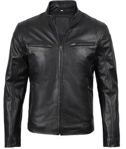 Veste de motard en cuir PU pour homme SBEA IMPEX, fermeture éclair intégrale, respirante, coupe-vent, anti-UV, écologique, streetwear décontracté, hiver - Product Image 3