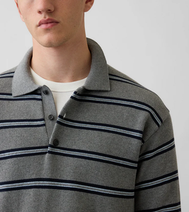 Pull-over Homme Rayé en Coton Jacquard Tricoté Anti-Plis de Haute Qualité 12 GG Personnalisé OEM pour l'Hiver - Product Image 5