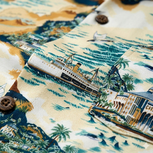 เสื้อเชิ้ตชายหาดฮาวายลายหัวกะโหลกเสือ พิมพ์ลายเสือ ทรงหลวม ระบายอากาศได้ดี แห้งเร็ว ผ้าโพลีเอสเตอร์ 100% ผ้าบรอดคลอธ เสื้อเชิ้ตฤดูร้อน สไตล์ไฮสตรีท - Product Image 3