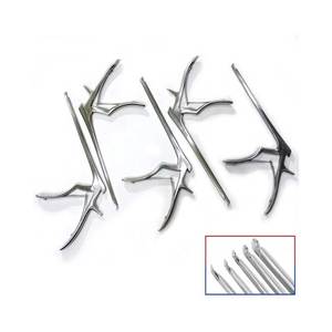 Jeu de rongeurs Kerrison 5 pièces 1,5 mm 45 degrés à morsure ascendante, instruments chirurgicaux pour la colonne vertébrale, acier inoxydable, normes USA/Europe - Product Image 1