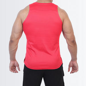 Men <b>Red</b> Sleeveless <b>Tank</b> <b>Top</b> O-Neck Knitted Solid Color Breathable Casual Workout Shirt Custom Made <b>Top</b> Trending - Product Image 5