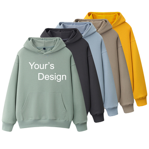 Sweat à capuche en molleton de coton épais de qualité supérieure pour homme, coupe oversize, poche kangourou, poignets côtelés, style streetwear décontracté - Product Image 1