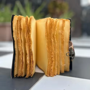 Eternal Serenade Gothic Genuine Leather Journal Vintage Handmade Notebook Day Dead Skeleton Rose Design <b>Lock</b> Closure <b>Diary</b> 7x5 - Product Image 5