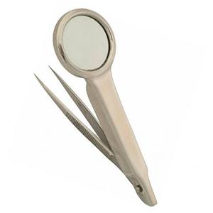 Pinzas para Fragmentos Metálicos Metal Med Corp con Lupa 4x-10x, Punta Recta, Mango Cómodo, Diseño Moderno, Grado Quirúrgico para Cejas - Product Image 5