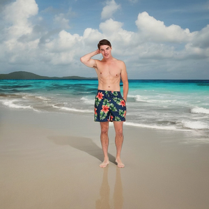 Shorts de bain pour hommes à séchage rapide, taille élastique, légers, confortables et élégants, pour la plage et le surf - Product Image 1