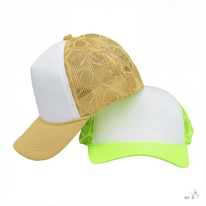 Gorras de béisbol de malla deportivas lisas de 5 paneles para hombre y mujer al por mayor, gorras de running de espuma con cuerda, gorras de camionero a cuadros para fútbol. - Product Image 6