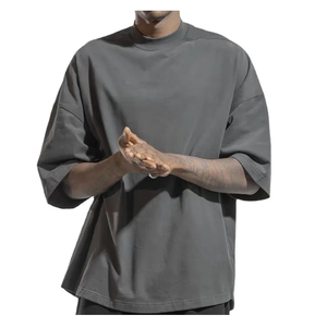 Jersey Formal de Poliéster/Algodón para Hombre, Talla Grande, Calidad Premium, Corte Holgado, Hombros Caídos, Diseño Personalizado, Cuello Redondo, Tejido de Punto - Product Image 3