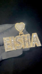 Collier avec pendentif en forme de nom « EISHA » fait à la main, bijoux de mode, cadeau pour hommes et femmes - Product Image 1