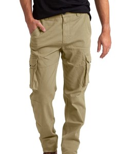 กางเกงคาร์โก้ผู้ชาย ผ้าแคนวาสน้ำหนักเบา ทรงปกติ หลายกระเป๋า เอวยางยืด รูดเชือกผูก เหมาะสำหรับทำงาน - Product Image 5