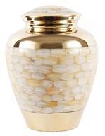 Urne funéraire classique en métal argenté et doré, en alliage durable, pour cendres humaines adultes, avec souvenir en forme de cœur, vente en gros - Product Image 4