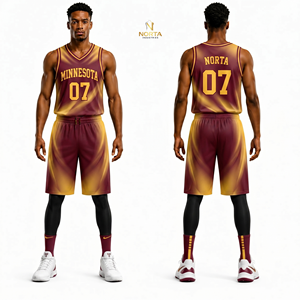 Customized Sublimation Basketball Uniform Set <b>Navy</b> Blue Orange Sublimated Breathable Moisture Wicking Polyester Mesh Plus Size - Product Image 4