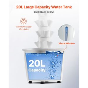 Système de culture hydroponique vertical à 30 pots et 6 niveaux avec pots et jardinières intelligents, pompe à eau incluse pour jardin hydroponique domestique - Product Image 4