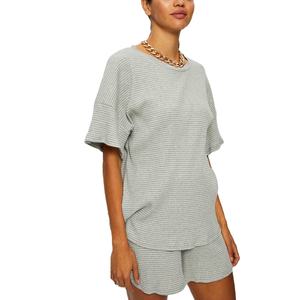 Conjunto de Dos Piezas Casual para Mujer, Shorts por Encima de la Rodilla, 100% Algodón, Tela de Lona Ecológica, Diseño Transpirable, Alta Calidad, Buen Precio - Product Image 2