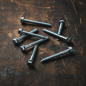 Rust-Resistant <b>Galvanized</b> Zinc Finish Lag <b>Screws</b> - External Hex Head Custom Specifications - Product Image 3