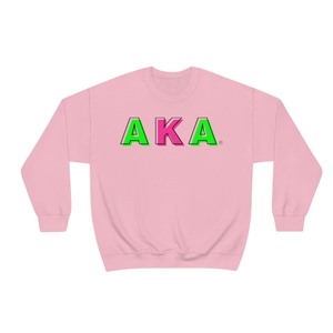   Sweat-shirt à col rond imprimé avec le blason de la sororité grecque, en polaire premium, vêtements de sororité grecque personnalisés, rose clair - Product Image 1