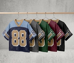 American Football Jersey Number 88 Tackle Twill <b>Mesh</b> V-Neck <b>Short</b> Sleeve Breathable Sport Apparel Adult Regular Fit - Product Image 2