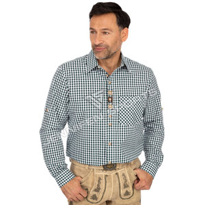Chemise bavaroise de haute qualité à prix abordable, col rabattu, à carreaux, teinte en fil, infroissable, séchage rapide, décontractée élégante, manches longues - Product Image 4