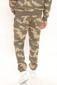 Nouvel ensemble de survêtement camouflage pour homme, 2 pièces, coupe ajustée, sweat à capuche et pantalon de jogging, personnalisable avec logo - Product Image 4