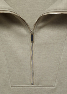 Sudadera con capucha y media cremallera para mujer, 100% algodón, con rayas personalizadas, de peso pesado, hecha a medida - Product Image 4